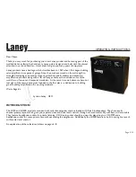 Предварительный просмотр 5 страницы Laney LX20 User Manual