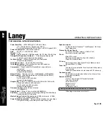 Preview for 11 page of Laney Nexus FET Operating Instructions Manual