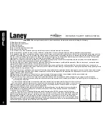 Preview for 2 page of Laney Prism P35 Operating Instructions Manual