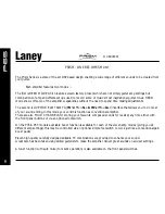 Preview for 8 page of Laney Prism P35 Operating Instructions Manual