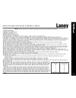 Preview for 5 page of Laney Prism P65 Operating Instructions Manual