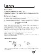 Предварительный просмотр 3 страницы Laney TFX200 User Manual