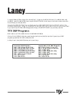 Предварительный просмотр 6 страницы Laney TFX200 User Manual