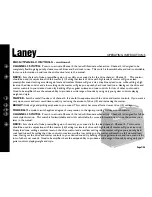 Предварительный просмотр 7 страницы Laney TT50C Operating Instructions Manual