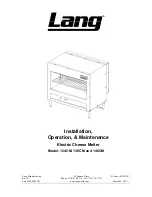 Preview for 1 page of Lang 124cm Installation Operation & Maintenance