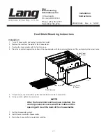 Предварительный просмотр 22 страницы Lang 124CMW Assembly, Installation And Operation Instructions