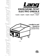 Preview for 1 page of Lang 124ZT Installation And Operation Instructions Manual