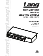 Lang 136TDI Installation And Operation Instructions Manual preview