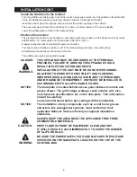 Preview for 8 page of Lang 136TDI Installation And Operation Instructions Manual