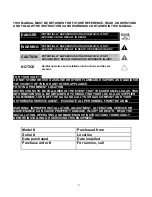 Preview for 3 page of Lang 224Z Installation, Operation & Maintenence Manual