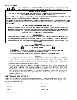 Preview for 2 page of Lang 224ZS Installation And Operation Instructions Manual