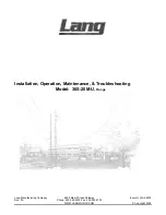 Preview for 1 page of Lang 36S-20M-U Installation, Operation, Maintenance, & Troubleshooting