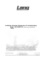 Preview for 1 page of Lang 36S-SHM-ECLS Installation, Operation, Maintenance, & Troubleshooting