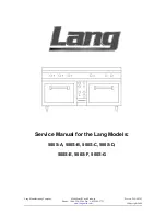 Предварительный просмотр 1 страницы Lang 500S-A Service Manual