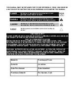 Предварительный просмотр 2 страницы Lang Chick-Fil-A CR30 Installation Operation & Maintenance