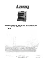 Preview for 1 page of Lang CLB-2L-L Installation, Operation, Maintenance, & Troubleshooting