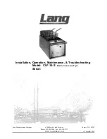 Lang CLF-15-S Installation, Operation, Maintenance, & Troubleshooting preview