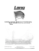 Lang Cruise CLG-48C-S Installation, Operation, Maintenance, & Troubleshooting preview