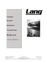 Preview for 1 page of Lang CSG24 Installation & Maintenance Instructions Manual
