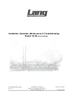 Lang DI-60 Installation, Operation, Maintenance, & Troubleshooting preview