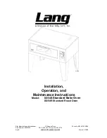 Preview for 1 page of Lang DO54B Installation, Operation And Maintenance Instructions