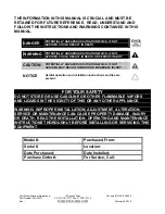 Preview for 2 page of Lang DO75 Installation, Operation And Maintenance Instructions