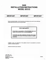 Предварительный просмотр 3 страницы Lang ECCO 6 Installation And Operation Manual