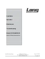 Lang ECCO-LMDR-CE Installation Manual preview