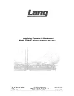 Lang ECCO-PT Installation Operation & Maintenance preview