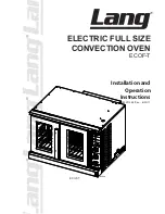 Lang ECOF-T Installation And Operation Instructions Manual предпросмотр