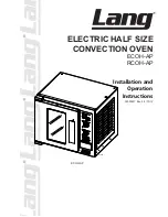 Lang ECOH-AP Installation And Operation Instructions Manual preview