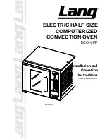 Lang ECOH-PP Installation And Operation Instructions Manual предпросмотр