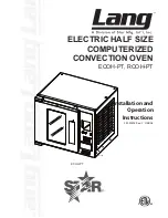 Lang ECOH-PT Installation And Operation Instructions Manual preview