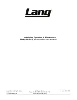 Preview for 1 page of Lang EHS-AP Installation Operation & Maintenance