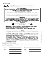 Preview for 2 page of Lang Electric Clamshell CSE12-208VCD Installation And Operation Instructions Manual