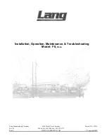 Preview for 1 page of Lang F6 Installation, Operation, Maintenance, & Troubleshooting
