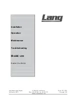 Preview for 1 page of Lang LRB Installation Manual