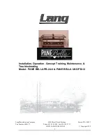 Lang PANE BELLA PB-24-6 Installation & Operation Manual preview