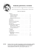 Предварительный просмотр 3 страницы Lang PaneBella Fresco PBF12G Installation And Operation Instructions Manual