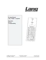 Предварительный просмотр 1 страницы Lang Purple Product Manual