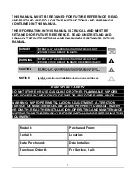 Preview for 2 page of Lang RTC36A-480VM Installation, Operation And Maintenance Instructions