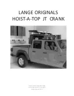 Lange Originals HOIST-A-TOP JT CRANK Manual предпросмотр