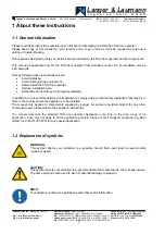 Preview for 5 page of Langer & Laumann TSG 400 Operating Instructions Manual