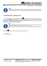 Preview for 15 page of Langer & Laumann TSG 400 Operating Instructions Manual