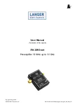 Предварительный просмотр 1 страницы LANGER EMV-Technik PA 3010 set User Manual