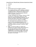 Preview for 3 page of Language Teacher E780T User Manual