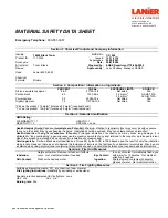 Lanier 117-0163 Material Safety Data Sheet preview