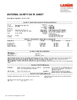 Lanier 480-0083 Material Safety Data Sheet preview