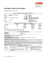 Preview for 1 page of Lanier 480-0239 Material Safety Data Sheet