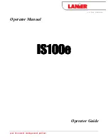 Предварительный просмотр 1 страницы Lanier IS100e Operator'S Manual